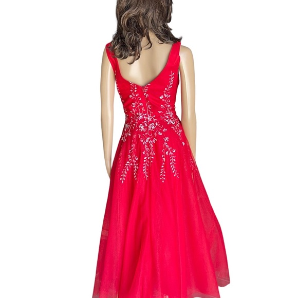 A.B.S Evening by Allen Schwartz red dress size 8 - Picture 3 of 11